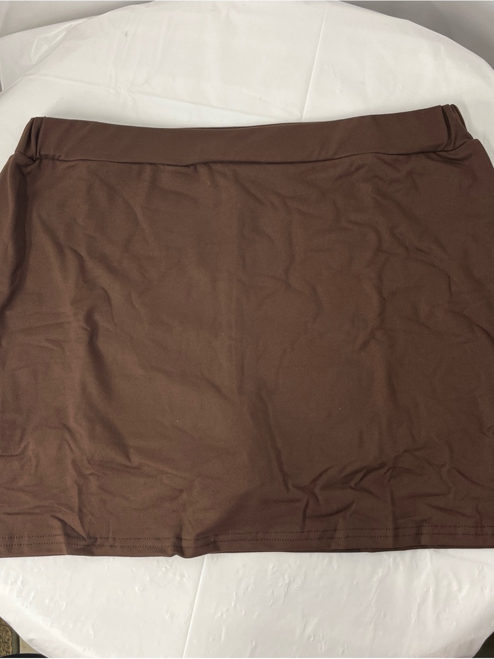 Source Unknown Brown Mini Skirt